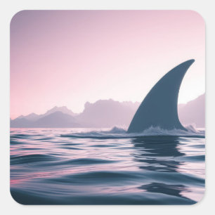 Sticker Carré Puissance de l'aile de requin