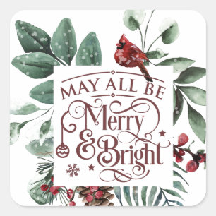 Sticker Carré Puisse tous être joyeux et lumineux