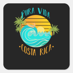 Sticker Carré Pura Vida Costa Rica