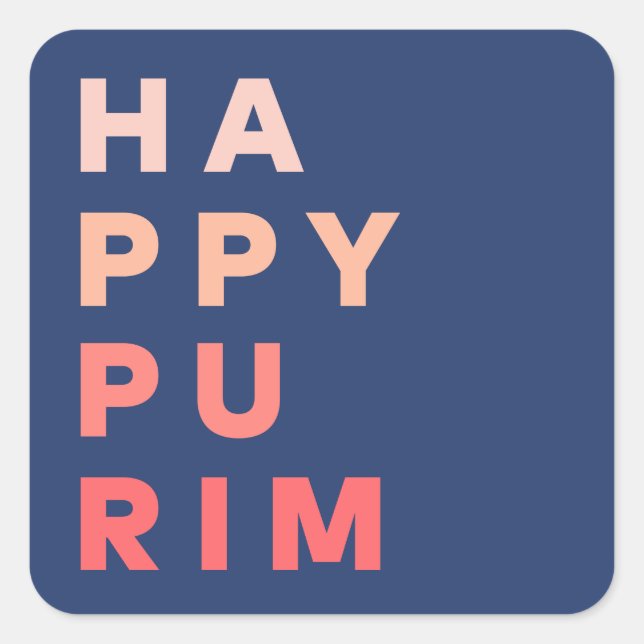 Sticker Carré Purim Coral Ombre (Devant)