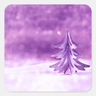 Sticker Carré Purple Christmas Wonderland