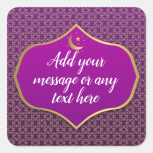 Sticker Carré Purple de l'Aïd Al-Fitr