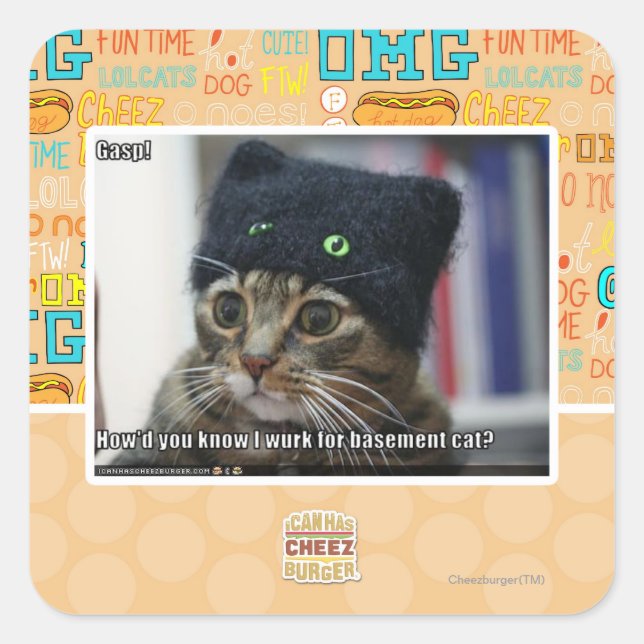 Sticker Carré Putain ! (Devant)