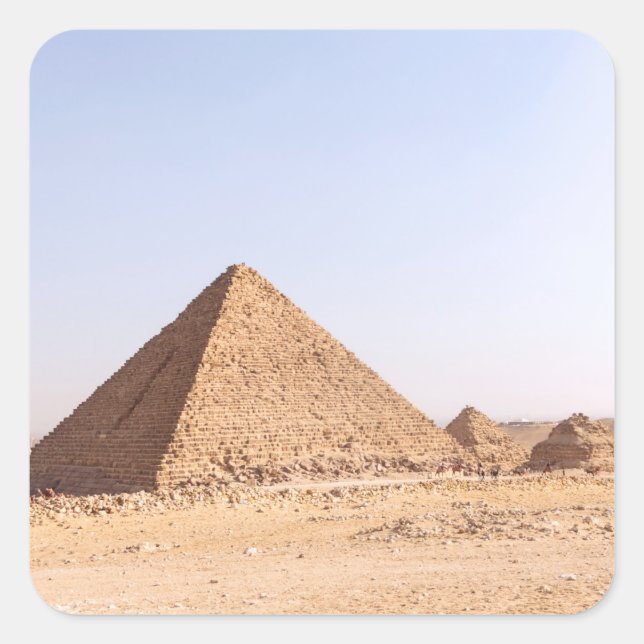 Sticker Carré Pyramids of Egypt Coffee Mug (Devant)