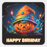 pyschedelic effrayant jackolantern & casquette d'a