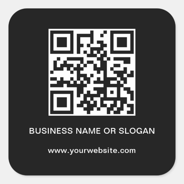 Sticker Carré QR Code Entreprise Entreprise Entreprise Professio (Devant)