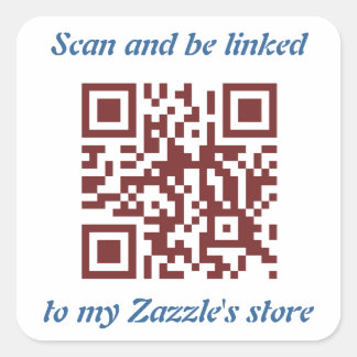 Sticker Carré QR Code faisant la promotion de votre modèle de ma