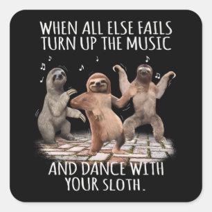 Sticker Carré Quand Tous Les Autres Échoues Montent Votre Musiqu