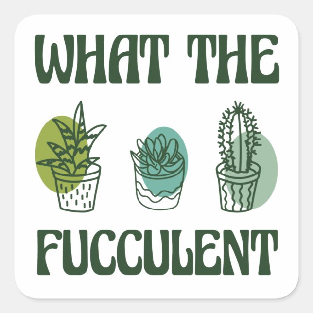 Sticker Carré Quels sont les Plantes efficaces (Devant)