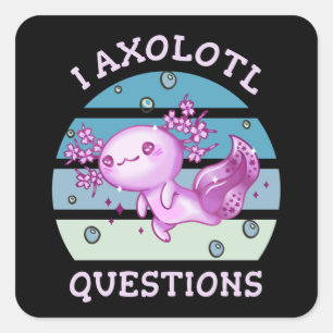Sticker Carré Questions axolotales