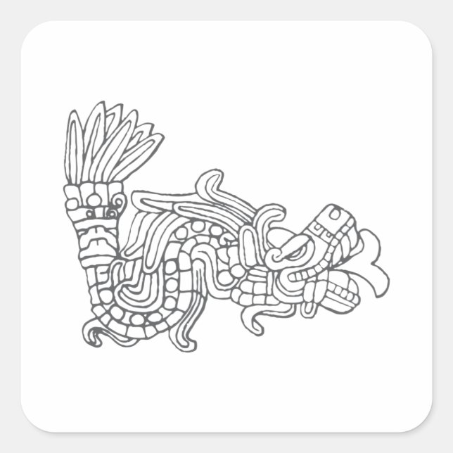 Sticker Carré Quetzalcoatl (Devant)