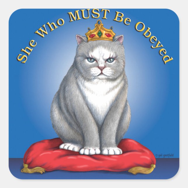 Sticker Carré Qui doit être obéi (Devant)