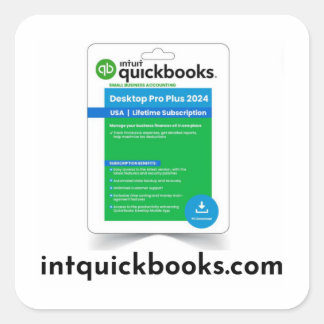 Sticker Carré Quickbooks Desktop Pro 2024 - intquickbooks.com