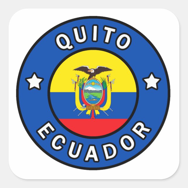 Sticker Carré Quito Équateur (Devant)