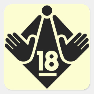 STICKER CARRÉ R18