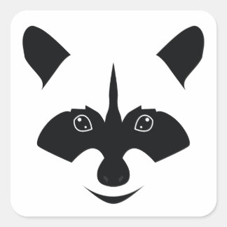 Sticker Carré Raccoon