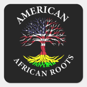 Sticker Carré Racines afro-américaines Mois de l'histoire noire
