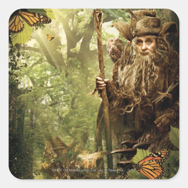 Sticker Carré RADAGAST™ dans la forêt (Devant)