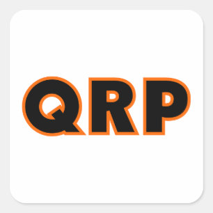 Sticker Carré Radio de jambon amateur QRP