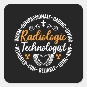 Sticker Carré Radiology Tech Radiologic Technologist Nurse Xray