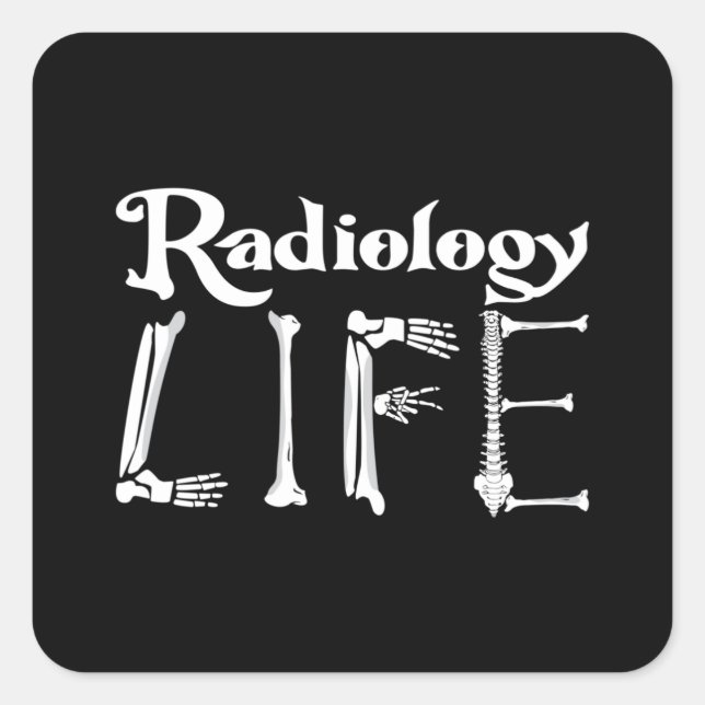 Sticker Carré Radiology Tech Radiology Life Xray Technologist (Devant)