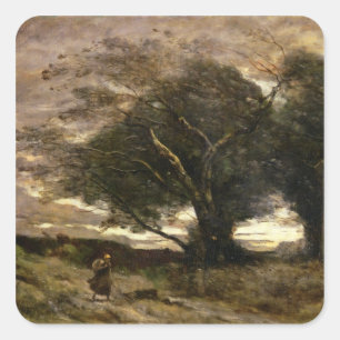 Sticker Carré Rafale du vent, 1866