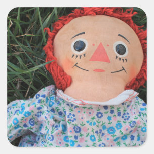 Sticker Carré Raggedy Ann Doll 1