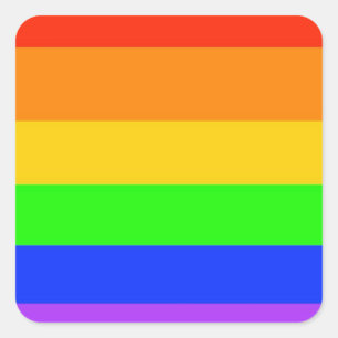 Sticker Carré Rainbows Partout !