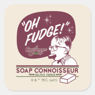 Sticker Carré Ralphie Parker - Connaisseur du savon