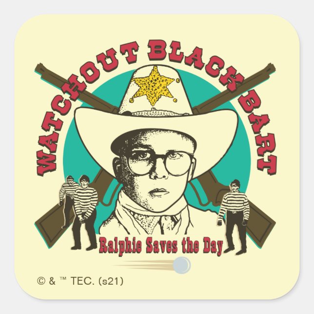 Sticker Carré Ralphie Saves the Day (Devant)