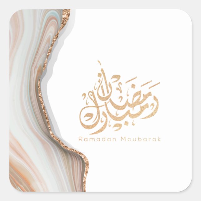 Sticker Carré Ramadan moubarak (Devant)