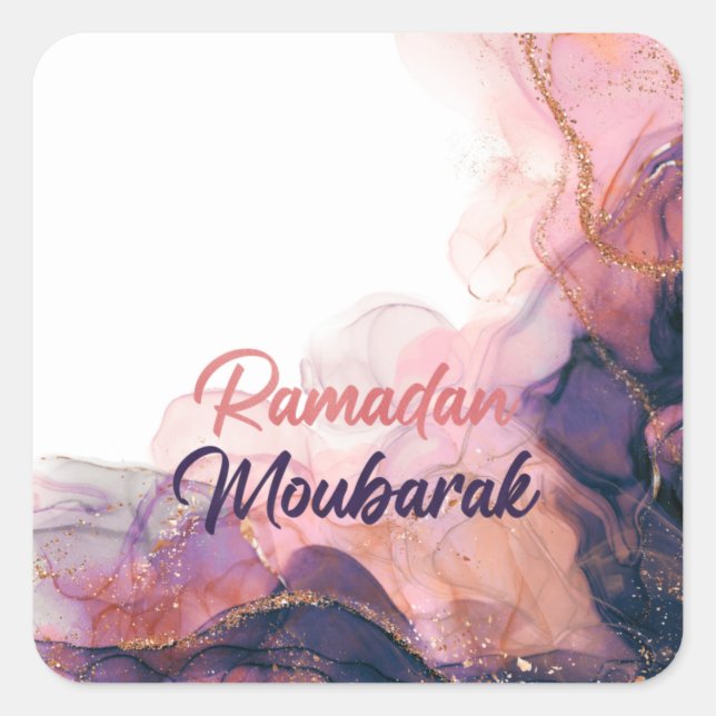 Sticker Carré Ramadan moubarak islam cadeaux classiques (Devant)