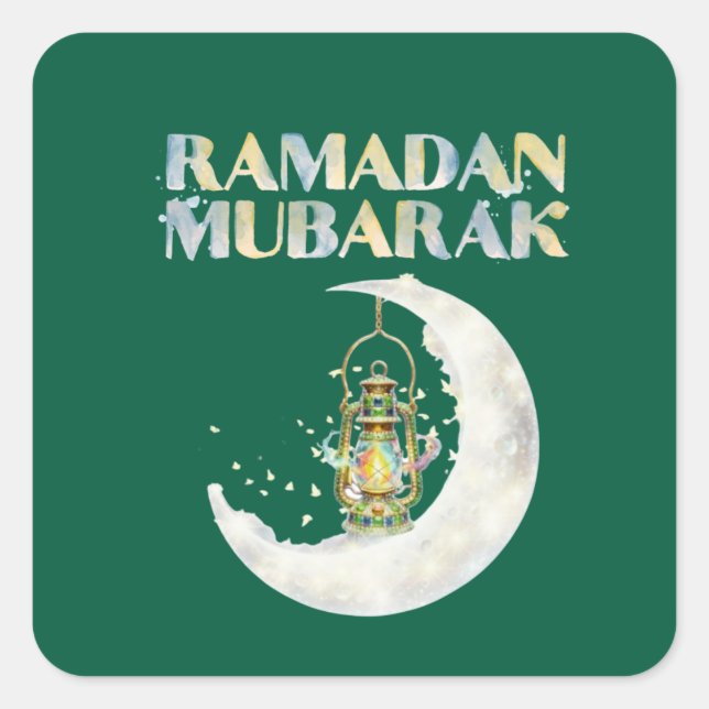 Sticker Carré Ramadan Mubarak (Devant)