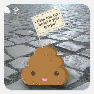 Sticker Carré Ramasse-moi avant que tu ne partes