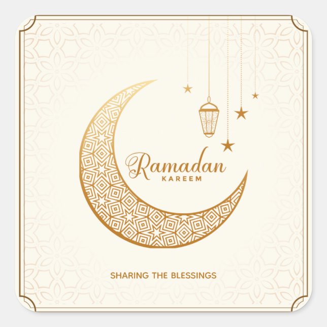 Sticker Carré Ramazan | Ramadan Kareen (Devant)