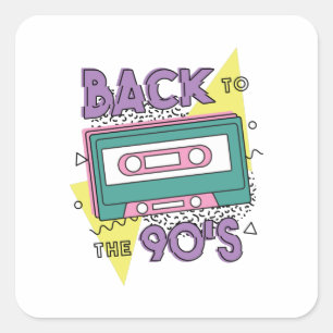 Sticker Carré Ramenez-Moi Aux Années Quatre-Vingt-Dix Cassette