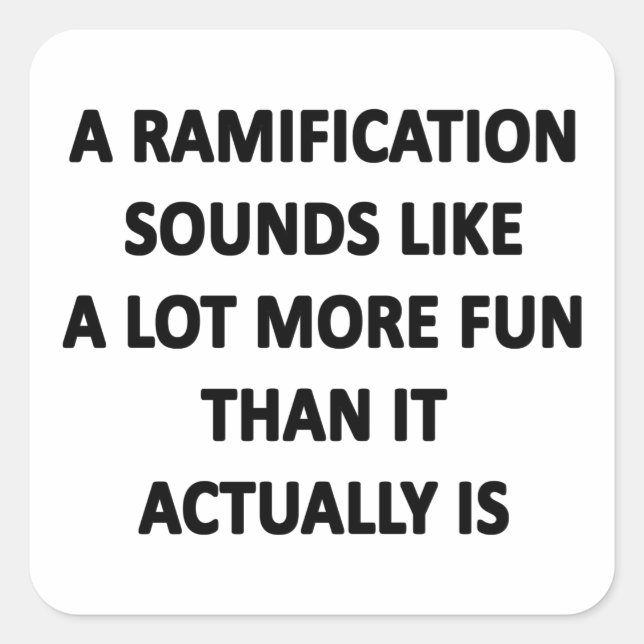 Sticker Carré Ramification (Devant)