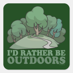 Sticker Carré Randonnée, Camping, Trekking, Escalade Extérieur !