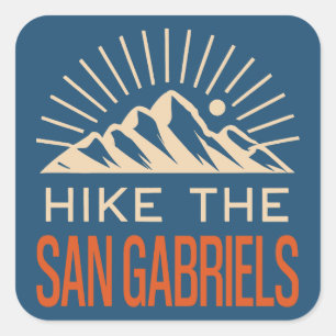 Sticker Carré Randonnée dans les montagnes San Gabriel Californi