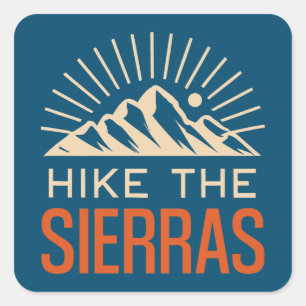 Sticker Carré Randonnée Dans Les Sierras Californie Sunburst