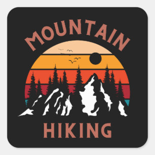 Sticker Carré Randonnée de montagne