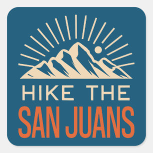 Sticker Carré Randonnée Le Sunburst Des Montagnes San Juan