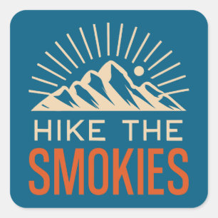 Sticker Carré Randonnée Les Sunburst De Smoky Mountains
