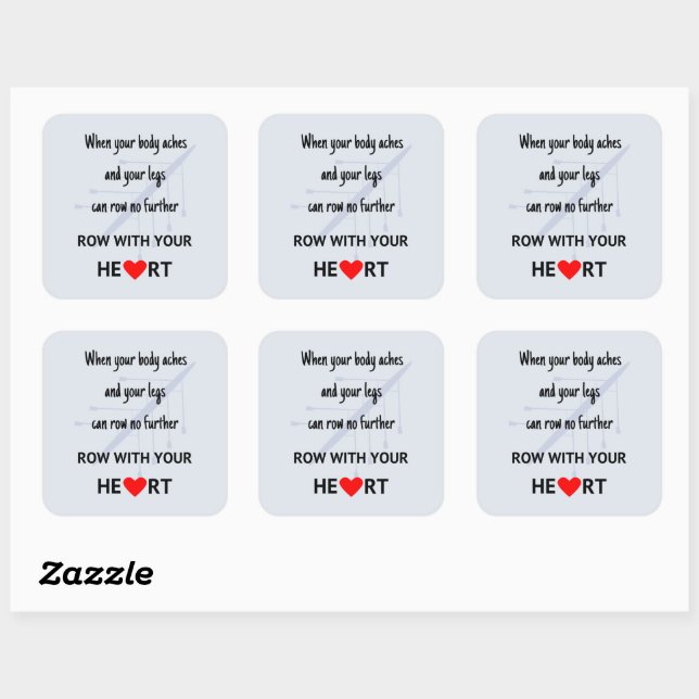 Sticker Carré Rangez avec votre motivation cardiaque (Feuille)