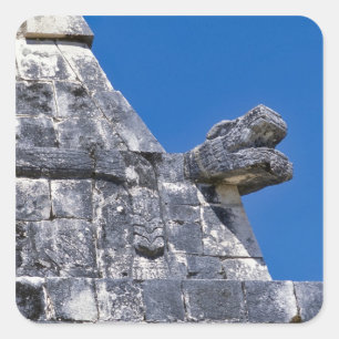 Sticker Carré Rapprochement des pierres qui font un Mayan ancien