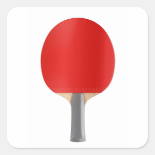 Sticker Carré Raquette de ping-pong