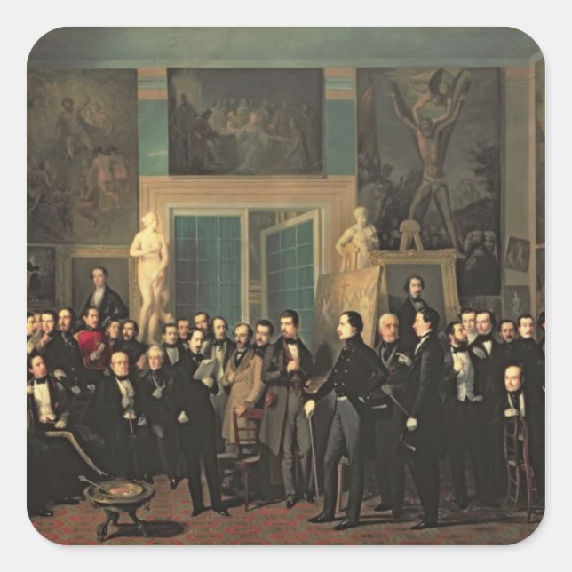 Sticker Carré Rassemblement des poètes, 1846 (Devant)