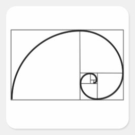 Sticker Carré Ratio Fibonacci
