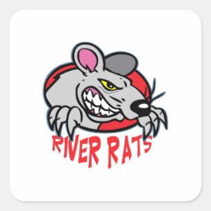 STICKER CARRÉ RATS DE FLEUVE