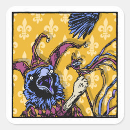 Sticker Carré Raven Mad - Pop Goth Nightmare Surreal